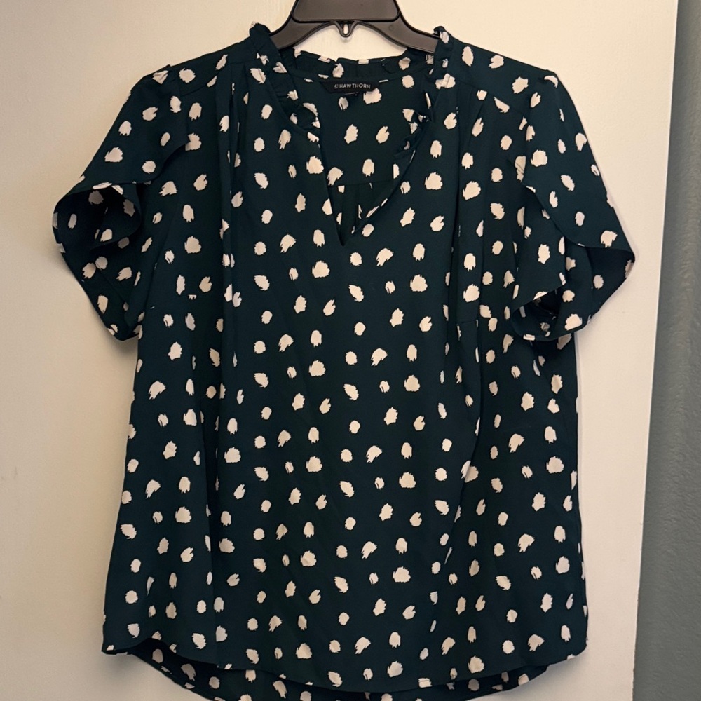 41 Hawthorn Green Paint Pot Blouse 1X